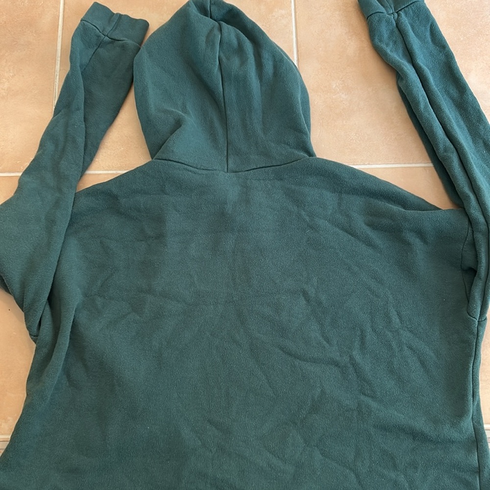 Soul Flower Forest Green Hoodie with Teal Graphic - Picture 5 of 5